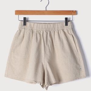 Rhythm Linen Beige Shorts Size 4
